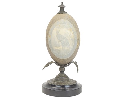 Lot 95 - Cornish 'Cousin Jack' interest, an Australian emu egg.
