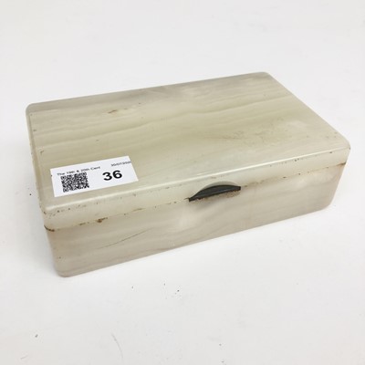 Lot 36 - A Betjemann's patent onyx cigarette/trinket...