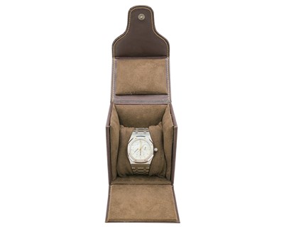 Lot 618 - AUDEMARS PIGUET - A Royal Oak Dual Time Power Reserve stainless steel gentleman's bracelet watch.