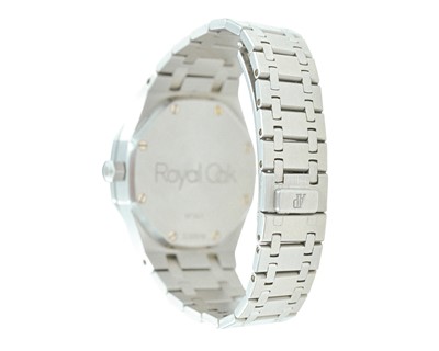 Lot 618 - AUDEMARS PIGUET - A Royal Oak Dual Time Power Reserve stainless steel gentleman's bracelet watch.