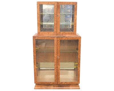 Lot 228 - A continental Art Deco display cabinet.