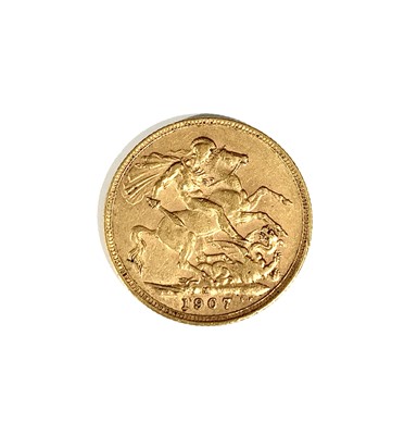 Lot 2501 - A gold sovereign 1907, Edward VII, Melbourne...