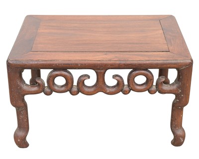 Lot 438 - A Chinese hardwood stand or low table.