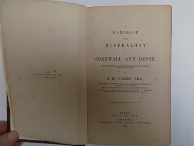 Lot 1273 - J.H.COLLINS. "A Handbook on the Mineralogy of...