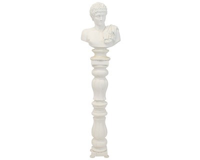 Lot 39 - A plaster bust of a classical male, after the Antique.