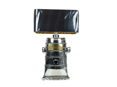 Lot 530 - An unusual Rolls Royce flame canister lamp.