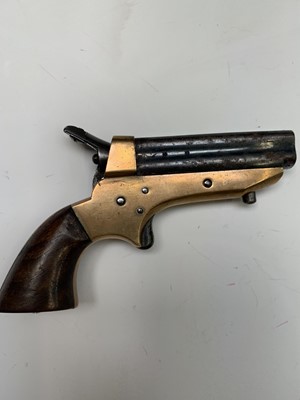 Lot 342 - A good four shot rim fire pistol, ‘Sharpes’...