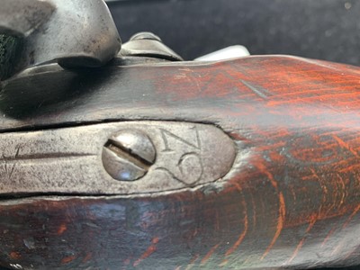 Lot 348 - A 19th century French Flintlock pistol, 13"...