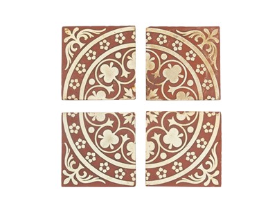 Lot 442 - A set of four Minton encaustic tiles.