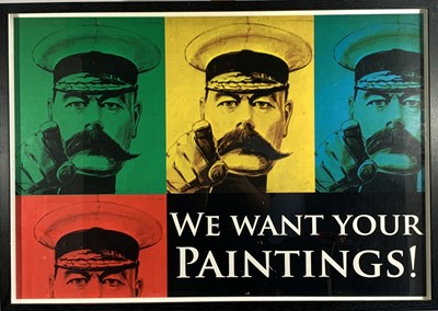Lot 1073 - A Pop Art inspired poster 'We Want Your'...