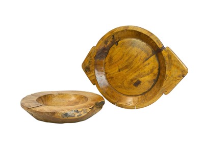 Lot 73 - A contemporary carved walnut bowl.