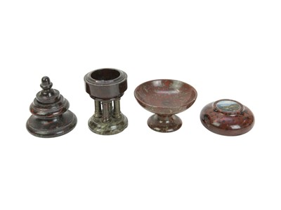 Lot 39 - Four pieces of Cornish serpentine.