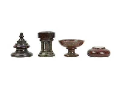 Lot 39 - Four pieces of Cornish serpentine.