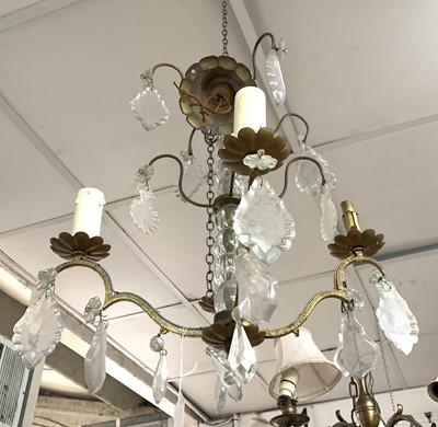 Lot 310 - A Venetian style four branch chandelier, with...