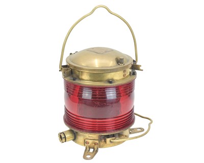 Lot 526 - A brass-cased nautical light.