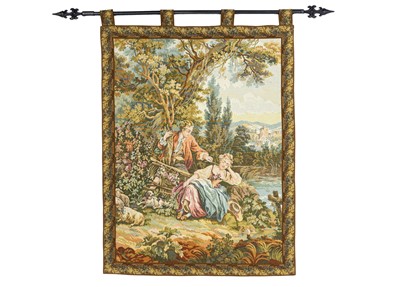 Lot 554 - A French tapestry wall hanging.