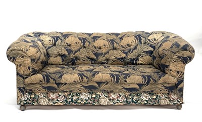 Lot 3153 - An upholstered Chesterfield type sofa, with...