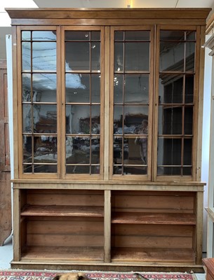 Lot 3016 - A Victorian mahogany veneered bookcase, the...