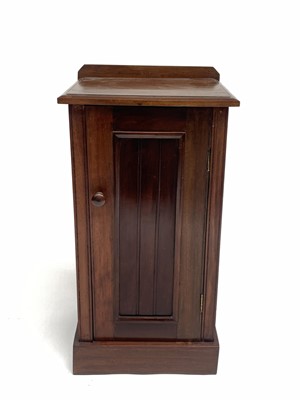 Lot 3109 - An Edwardian walnut bedside cupboard, with...
