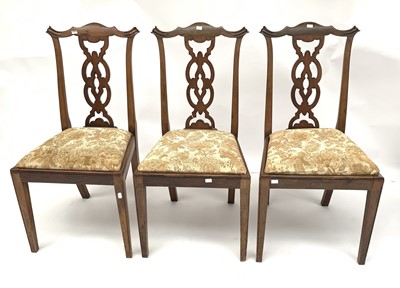 Lot 3118 - A set of three Chippendale style mahogany...