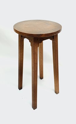 Lot 3149 - An Arts and Crafts oak stand in Cotswold style,...