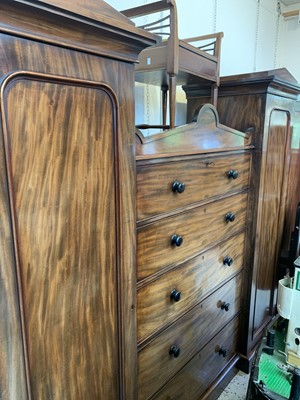 Lot 3050 - A William IV figured mahogany veneered...