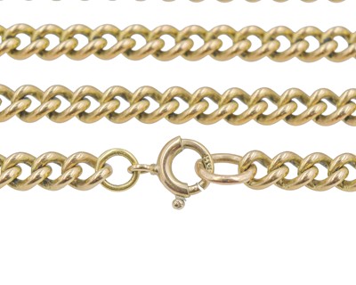 Lot 3 - A 9k gold curb chain.