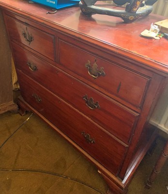 Lot 3045 - A Georgian style mahogany chest, late 19th...