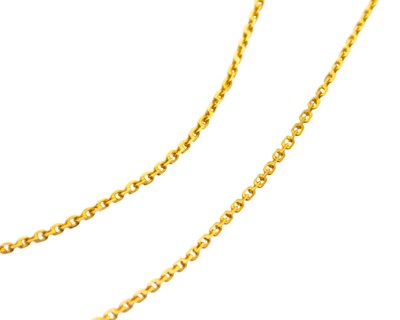 Lot 37 - A high-purity gold fine 16" cable chain.