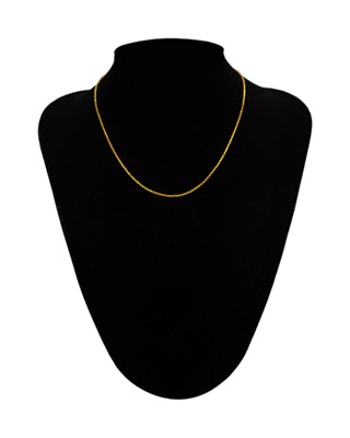 Lot 37 - A high-purity gold fine 16" cable chain.