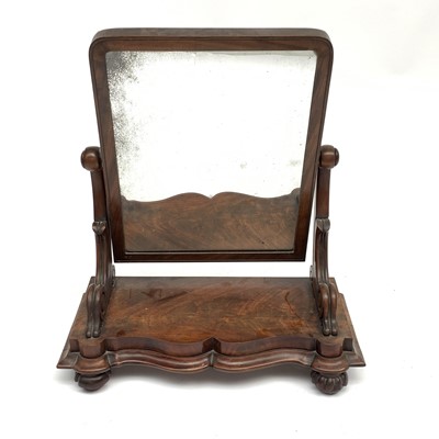 Lot 3003 - A Victorian mahogany swing toilet mirror, with...