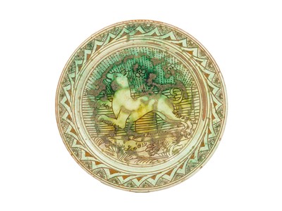 Lot 773 - An Italian slipware dish.