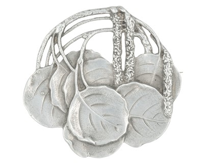 Lot 251 - A large Danish Art Nouveau silver brooch, attributed to Emy Walhstrom.