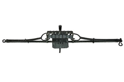Lot 694 - A 19th century wrought iron man trap.