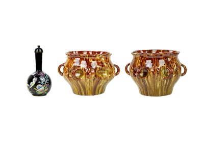 Lot 304 - A pair of Linthorpe pottery jardinières.