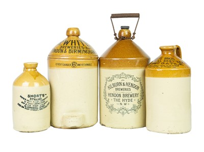 Lot 707 - London Brewery stoneware flagons.