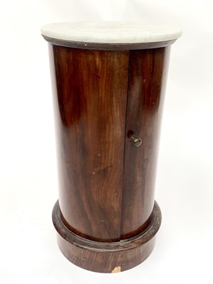 Lot 3046 - A Victorian mahogany cylindrical marble top...
