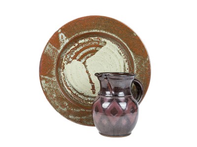 Lot 292 - A large studio pottery platter.