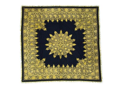 Lot 571 - An Ottoman gold thread embroidered cloth.
