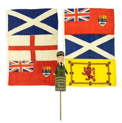 Lot 548 - A collection of linen ensigns.