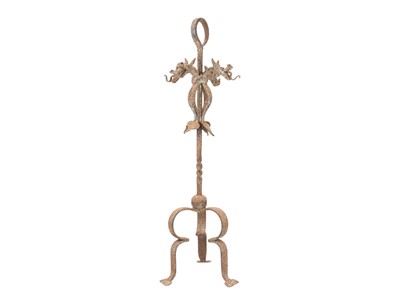 Lot 86 - An arts and crafts fire companion stand.