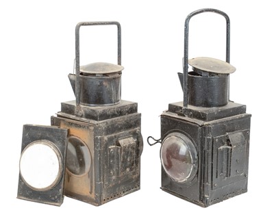 Lot 172 - Two railway lamps.