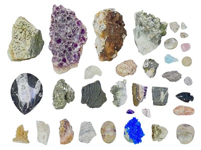 Lot 82 - A collection of approximately 50 mixed rock/mineral specimens.