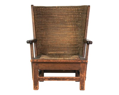 Lot 670 - A child's pine Orkney chair.