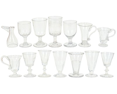 Lot 510 - A collection of 14 assorted 19th century drinking glasses.