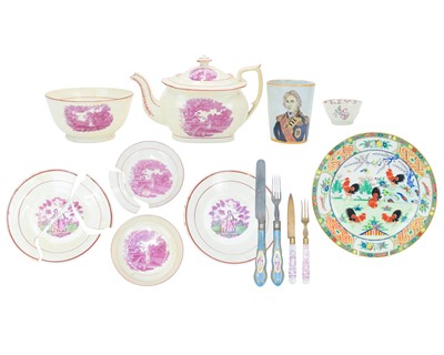 Lot 506 - Mixed ceramics including lustre ware.