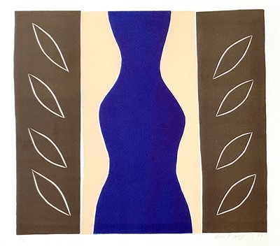 Lot 257 - Breon O'CASEY (1928-2011) Untitled - Blue and...