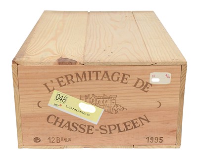 Lot 369 - L'Ermitage De Chasse-Spleen 1995.