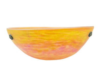Lot 305 - A Daum Art Deco marbled glass plaffonier.