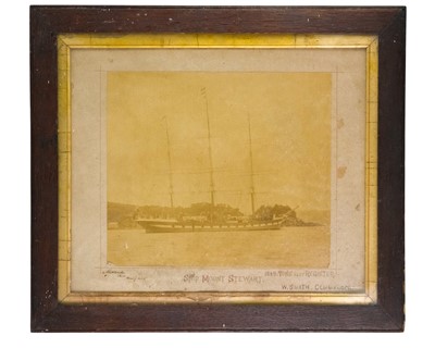 Lot 481 - A 19th century photograprh titled 'Ship Mount Stewart.'